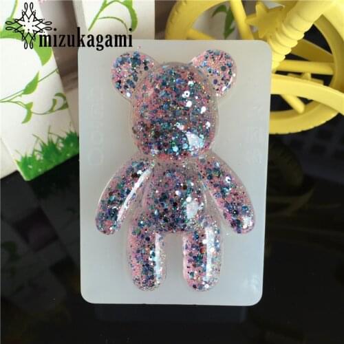 1pcs UV Resin Jewelry Liquid Silicone Mold 3D Big Bear Resin Charms Mold For DIY Silicone Resin Mold For Jewelry Making