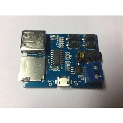 1pcs TENSTAR ROBOT TF card U disk MP3 Format decoder board module amplifier decoding audio Player