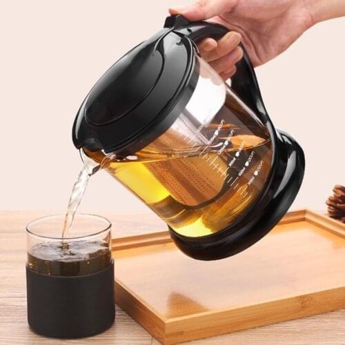 1000/1800ml Glass Heat Resistant Teapots Tea Maker Filter Strainer Infuser Cup Wholesale Dropshipping