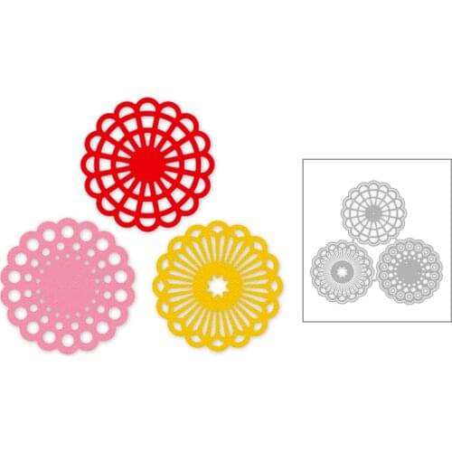 2020 New Round Shape Edge Wave Lace Embossing Metal Cutting Dies For Decoration Greeting Card Album Scrapbooking Making No Stamp