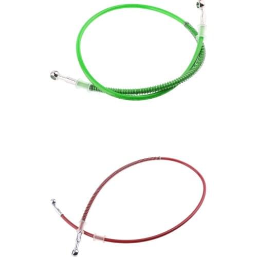 39" Motorcycle Brake Oil Hose Line Pipe Fitting Stainless Steel Green＆Red