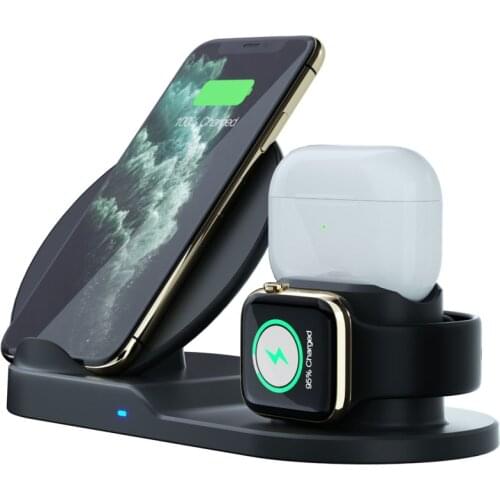 3 in 1 10W Qi Wireless Charger Dock Stand Fast Charging For iPhone 11 Pro XR XS Max 8 for Apple Watch 2 3 4 5 For AirPods Pro