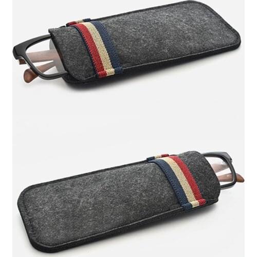 New Felt Oversize Sunglasses Case Colorful Eyeglasses Box Soft Bag Accessories lunettes Reading Glasses Bag For Women Men