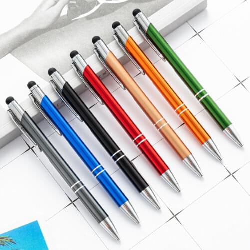 Coloful Multifunction Metal Ballpoint Pen Business Writing Signing Touch Pens Office Supplies Wholesale Gift