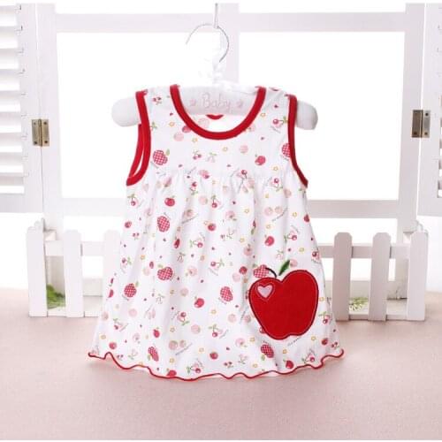 Toddlers Girls Princess Dresses Baby Girls A-Line Lovely Sleeveless Summer Dress Kids Girls Soft Cotton Clothes