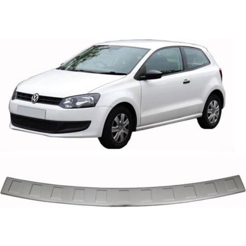 Rear Bumper Sill Cover S. Steel Rear Bumper Protector Rear Bumper Guard for Volkswagen Polo V HB 2009-2015