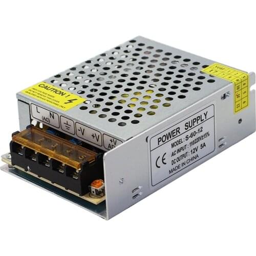 220 turn 12V5A switching power supply, small volume monitoring, centralized power supply, LED lamp DC transformer S-60W-12