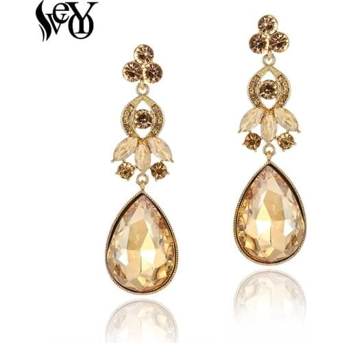 VEYO Classic Crystal Drop Earrings Vintage Party Dangle Earrings Jewelry For Women Gift Wholesale