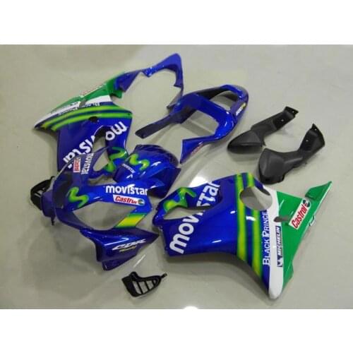 Injection mold Motorcycle Fairing kit for hd CBR600 F4I 01 02 03 CBR600F4I 2001 2002 2003 F4I CBR600 blue Fairings set