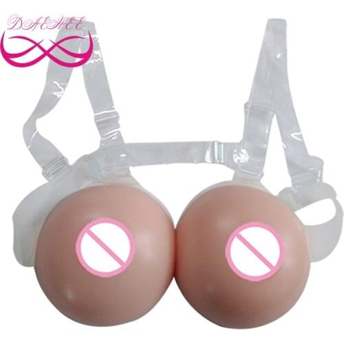 Round Shape 300g/pair A Cup Fake Silicone Breast Form Boobs Enhancer Tits Bust Chest with Strap For Crossdresser Drag Queen Men
