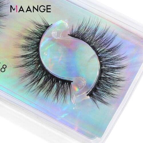 MAANGE Makeup Eyelashes 3D Mink Lashes Fluffy Soft Wispy Volume Natural long Cross False Eyelashes Eye Lashes Reusable Eyelash