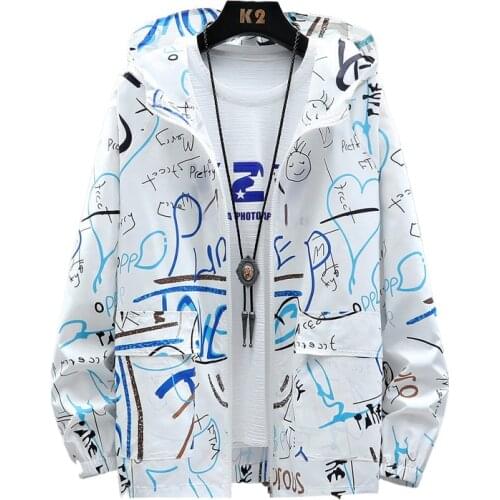 Coat Spring and summer new sun proof jacket mens Hoodie loose fit casual leather Hoodie Green Red Size 4XL 2021