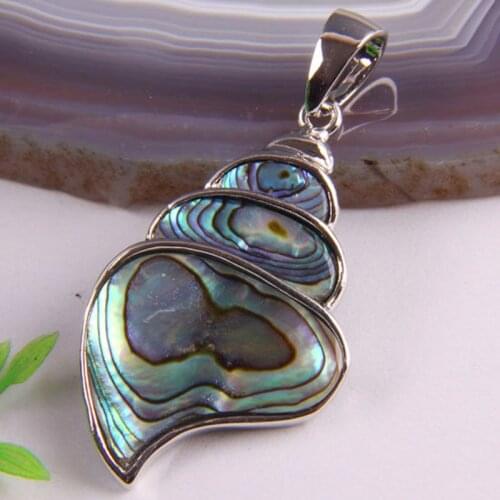 New Zealand Abalone Shell Bead Pendant Jewelry Whelk S179