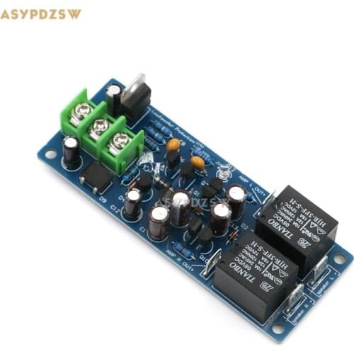 Full discrete transistors Dual channel speaker protection finished board With black relay 95mm*36mm