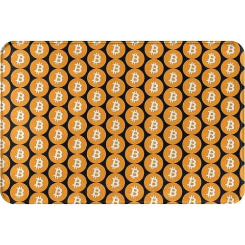 Anti-Slip Doormat Kitchen Mat Bitcoin Cryptocurrency Floor Carpet Welcome Rug Bedroom Decorative