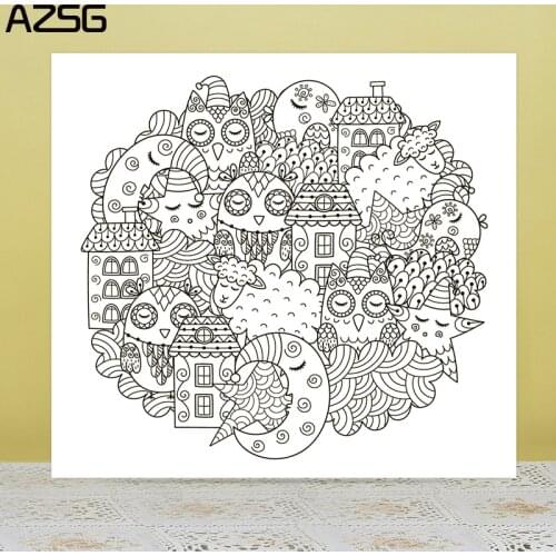 AZSG Quiet Star Moon Bird Clear Stamps For DIY Scrapbooking/Card Making/Album Decorative Silicone Stamp Crafts