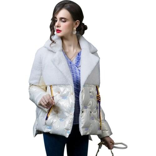 Embroidered Sequin down jacket womens Brand short Parka 2021 winter Jackets new Women down Outerwear fashion large loose coat