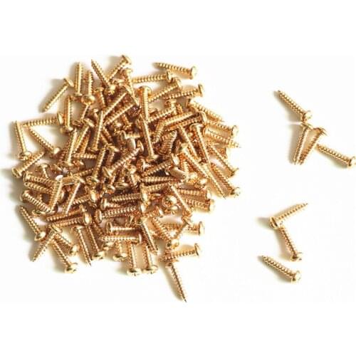 Sell Free Shipping guitar parts 60pcs/pack Guitar machine heads screws Gold color guitar tuner mounting screws