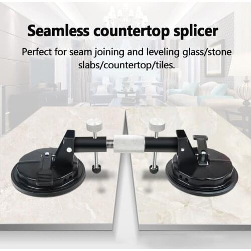 Adjustable Dual Vacuum Suction Cup Stone Seam Setter for Pulling Aligning Tiles Flat Surfaces Stone Seam Setter Building Tools