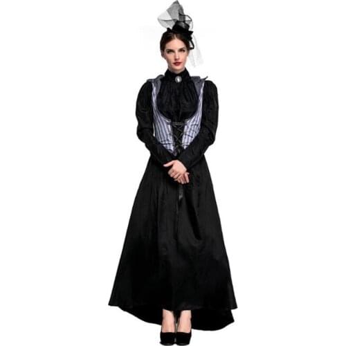 Deluxe Women Prom Killer Costume Halloween Ladies Count Fancy Cosplay Clothing