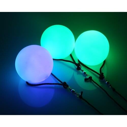 2 pieces = 1 pair belly dance balls RGB glow LED POI thrown balls for belly dance hand props stage performance accessories
