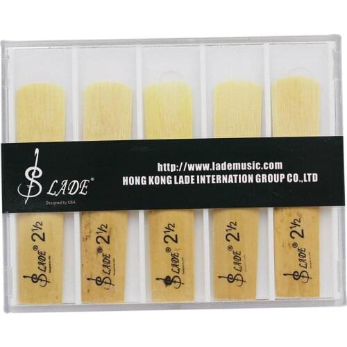 SLADE 10pcs/set Sax Saxophone Reed Bamboo 2.5 Strength 2 1/2 Reeds for Soprano bB Saxophone Woodwind Instrument Replacement