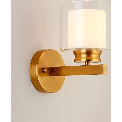 Modern Gold Led Wall Lamp Glass Wall Lights for Home Decor Living Room Bedroom Bathroom Mirror Light Fixtures Sconce Art Deco