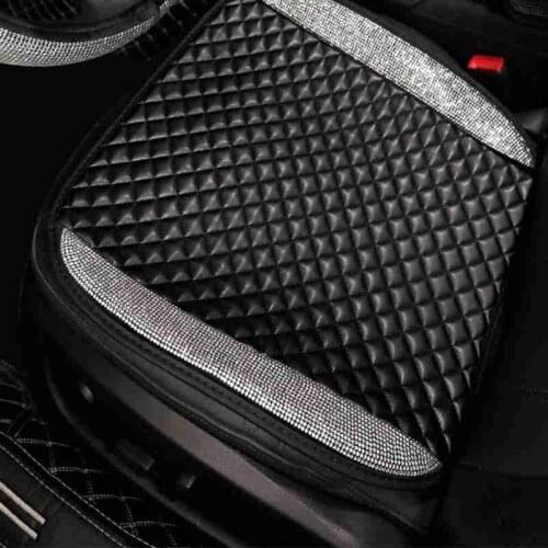 Universal Car Seat Cover Summer Front Seat Mat Back Cushion Mat Interior Vehicles Accessories Bling Rhinestone Decor Set