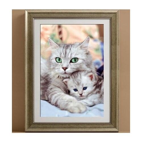 Embroidery Package Hot Sell Best Quality Cross Stitch Kits Cats Mother and Son Free Shipping