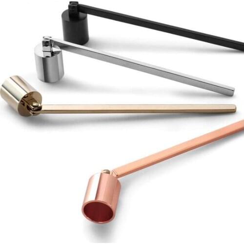 100pc Stainless Steel Candle Snuffer Flame wick tool oil lamp dipper Extinguish Trimmer cutter 19cm put off Rose Gold Black
