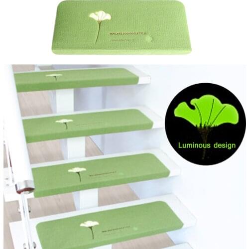 2pcs/set Luminous Soft Self-adhesive Non-slip Water Absorption Stair Carpet Mat Protector Rug for Living Room dropshipping