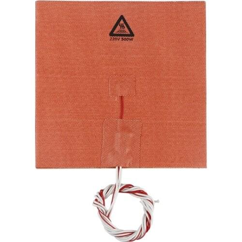 200x200mm 220V 500W Waterproof Silicone Heater Bed Pad Electric Heating Mat for 3D Printer Ender-3 CR-10 Parts