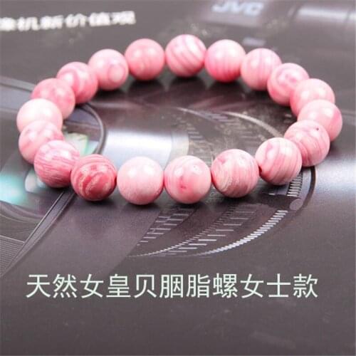 8mm 10mm Natural Rhodochrosite Stone Bracelets for Women Men Pink Bracelete Bangles Round Stone Bracelet Jewelry Gifts