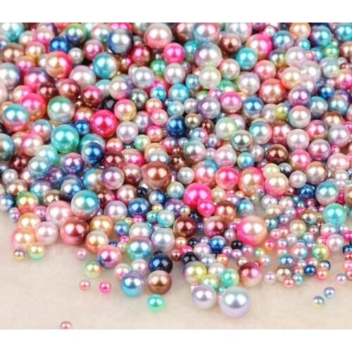 Fashion Mixed Imitation Pearl Beads 4 6 8 10mm No Holes Loose Spacer DIY Beads For Bracelet Necklace Jewelry Making