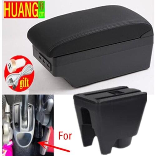 For Peugeot 107 Armrest Interior Parts special Retrofit parts Car Armrest Center Storage box USB LED Curved surface