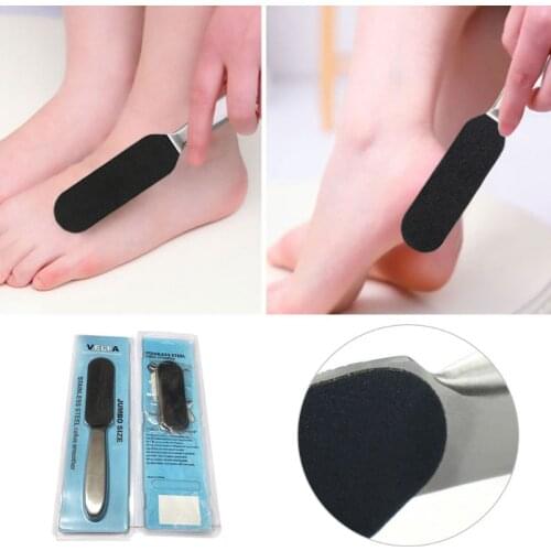 Pedicure Callus Remover Stainless Steel Foot Rasp File 10 Double-Sided Replacement Grits Pad Easy Heel Scrubber
