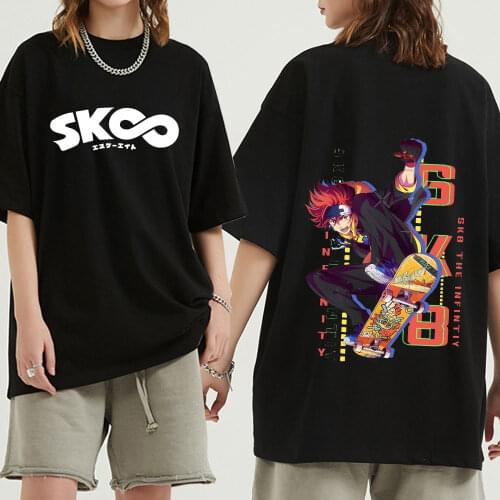 New Japanese Anime SK8 The Infinity T Shirt Men Kawaii Cartoon Skateboard Boys Graphic Tees Harajuku Unisex Tops T-shirt Male
