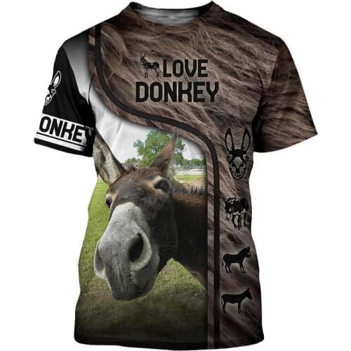 Beautiful Donkey Harajuku Shorts Sleeve Fashion 3D Printed Shorts Sleeves T-shirts Men for Women t shirts Drop shipping 01