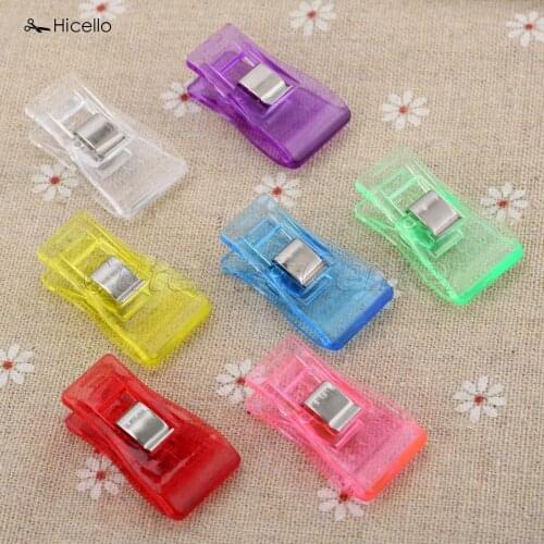 Hicello 50Pcs/bag Sewing Clips Multicolor Plastic Clover Wonder Clip /Quilt Tools/patchwork Clip Sewing DIY Accessory Artesanato