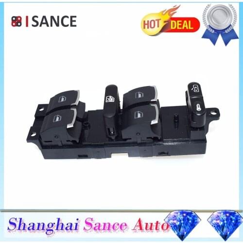 ISANCE Master Power Window Switch 3BD959857 1J4959857 For VW Golf Jetta MK4 GTI Passat B5 Bora 1998 1999 2000 2001 2002-2005