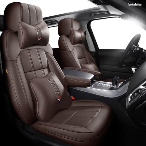 KOKOLOLEE Custom Leather car seat cover set For SsangYong Rodius ActYon Rexton Chairman Kyron Korando Tivolan Automobiles Seats