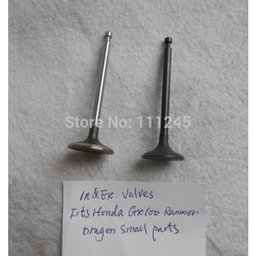GX100 IN.& EX VALVE SET FOR HONDA GX100U 4 STORK RAMMER INTAKE VALVE & EXHAUST VALVE CHEAP CAMPACTOR JUMPING JACK TAMMPER PARTS