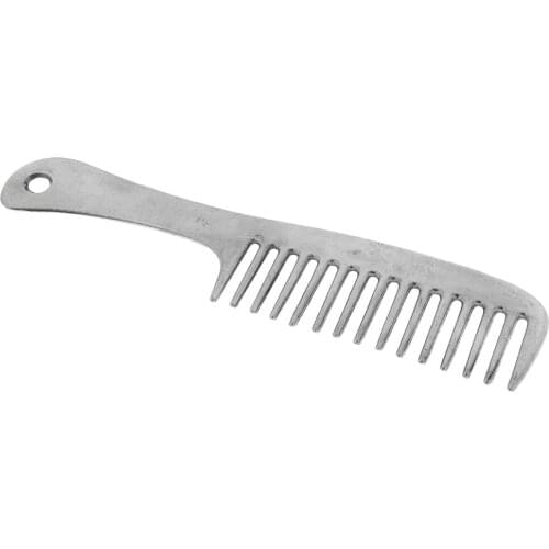 MagiDeal 2019 Hot Selling Silver Polished Horse Pony Grooming Comb Tool Currycomb Rustless Horse Care Products