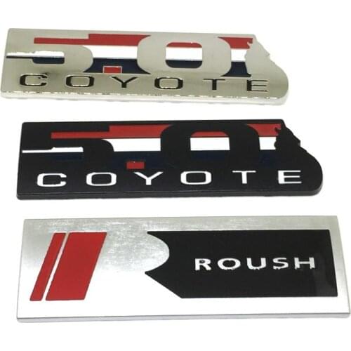 Metal 5.0 COYOTE and R-oush Car Emblem Badge