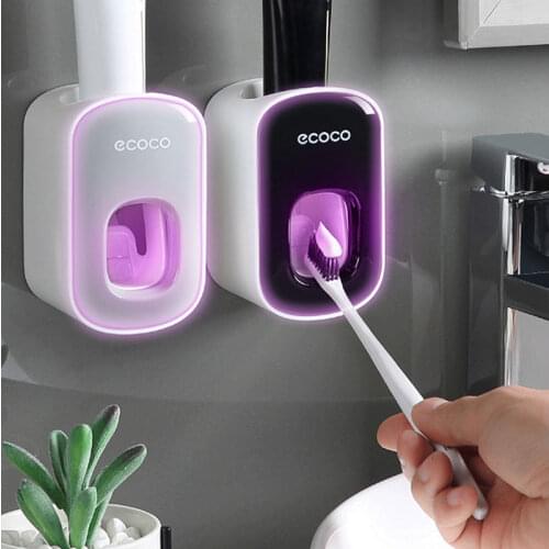 LEDFRE Wall Mount Automatic Toothpaste Dispenser Bathroom Accessories Set Toothpaste Squeezer Dispenser Bathroom LF71019