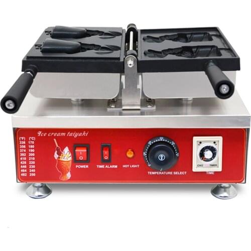 Electric Japanese Openning Mouth Fish Ice Cream Taiyaki Machine Ice Cream Waffle Machine Fish Waffle Maker Oven Snack Machine