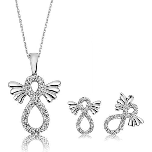 Original silver , Winged Infinity Set ,Most Special Jewelry Sets Suitable and Quality Products Types