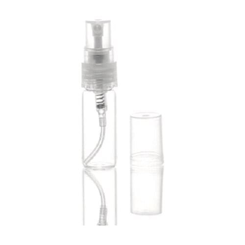 Mini Clear 3 ml 0.1OZ Atomizer 3G Fine Mist Empty Glass bottle Spray Refillable Fragrance Perfume Scent Sample Bottle