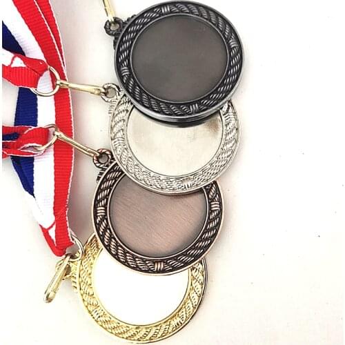 Blank Medals Gold Color Medal and Silver Color Medal and Branze Color Medal print for free on the blank