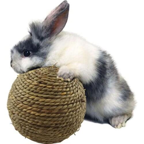 Rattan Ball Toy Pet Chew Toys Birds Parrot Toy DIY Accessories Rabbit Foot Straw Ball 3 Types